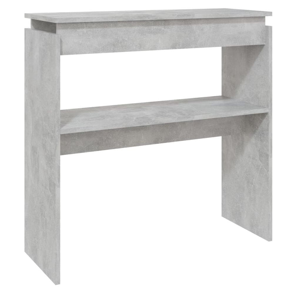 Vidaxl Konzolový stolík betónový sivý 80x30x80 cm drevotrieska